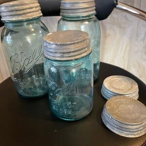 Ball Aqua Blue Mason Jars 1920